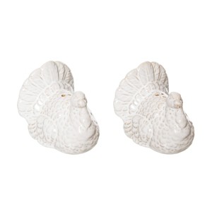 C&F Home White Turkey Stoneware Salt & Pepper Shakers Set of 2 - 1 of 3