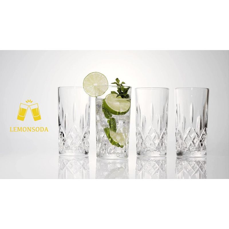 LEMONSODA Crystal Cut Highball Glasses Set of 4 – 12Oz, 4 of 7