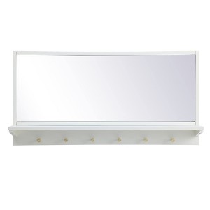 Elegant Lighting Entryway mirror with shelf 42 inch x 21 inch in white - 1 of 4