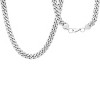 Steeltime 24" Men's stainless steel cuban link chain necklace. Color Option: Silver, Gold, Black - 2 of 4