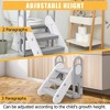 Foldable Step Stool for Bathroom Sink, Toddler Adjustable 3 Steps Stool with Handles, Kids Step Stool for Kitchen Counter, Toilet Potty Training - 3 of 4