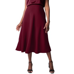 Jessica London Women's Plus Size Bi-Stretch Swing Skirt - 1 of 4