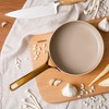 Bloomhouse 8 Piece Pots and Pans Heavy Duty Aluminum Premium PFA Free Ceramic Nonstick Dutch Oven Pot with Lid - Linen White with Gold Handle - 2 of 4