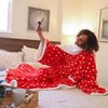 Fleece Flannel Wearable Blanket with Sleeves Arms, Super Soft Fuzzy Cozy Sleeved TV Wrap Blanket, Valentine’s Day Gifts for Her and Him - Catalonia - 2 of 4