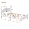 Retro Style Wood Platform Bed with Sturdy Frame and Natural Headboard ,No Box Spring Required, Easy Assembly-Maison Boucle - 4 of 4