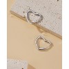 Molenia Sterling Silver Heart Hoop Earrings for Women, Heart Shaped Huggie Earrings Love Jewelry Mothers Day Birthday Gifts for Women Mom Wife - 3 of 4