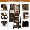 66" Full Length Mirror Jewelry Cabinet with LED Lights - 4 of 4