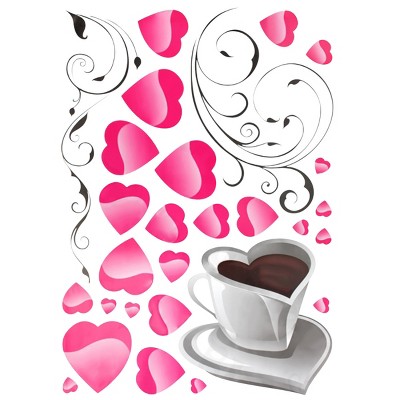 Slickblue Coffee-Themed Coffee Love Wall Decals Stylish Peel and Stick Vinyl Stickers for Any Room 19.5x27 inch