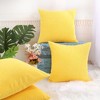 PiccoCasa Fall Soft Corduroy Striped Throw Covers with Zipper 4 Pcs - 4 of 4