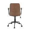 LumiSource Fredrick Office Chair Black Metal/Espresso PU - 4 of 4