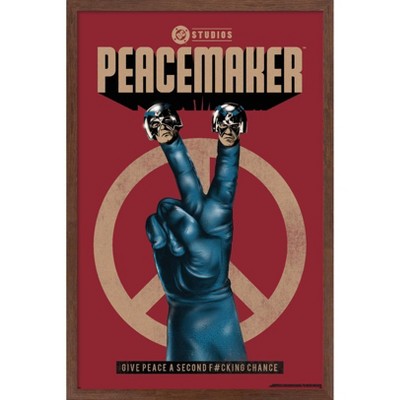 Trends International DC Studios Peacemaker: Season 2 (2025) - Give Peace A Second F#cking Chance Framed Wall Poster Prints