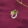 Slickblue Rhodium Brass Ring with Multi-Color CZ, Perfect for Statement Pieces or Cocktail Parties, Size 5-10 - 2 of 3