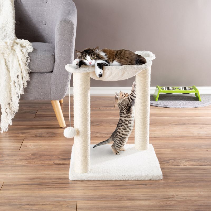 PETMAKER Cat Hammock with Scratching Posts, White, 2 of 10