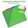 Itopfox 8-Tab Binder Dividers with Index Pockets for 3 Ring Binders, Plastic Sheet Protectors for US Letter Size, 8 Colors, 2 Packs - 3 of 4