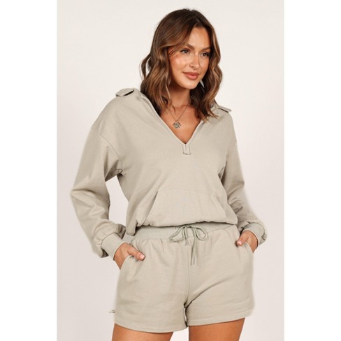 Hooded romper womens online