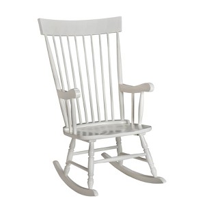 Gift Mark Modern Wooden Rocking Chair - White - 1 of 4