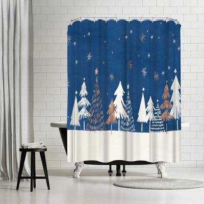 Starry Evening by PI Creative Holiday Collection Shower Curtain - Americanflat