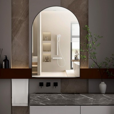 Grungis Wall Mounted Bathroom Storage Cabinet,Medicine Cabinet with Mirror and Adjustable Shelves for Bathroom