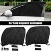 Unique Bargains Zipper Car Window Shades for Side Windows Automotive Rear Window Shade Keep Privacy 22.05"x23.62" Black 2 Pcs - 2 of 4