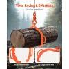 VEVOR 28in Log Lifting Tongs, 2-Claw Log Tongs, Heavy Duty Steel Log Grapple, 1100LBS Lifting Capacity, Swivel Log Graper Timber, Orange - 4 of 4
