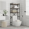 VidaXL Washing Machine Shelf Smoked Oak 26.4 in.x9.8 in.x64.2 in. Engineered Wood - 4 of 4