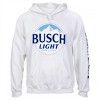 Mens Busch Light Beer Logo White Colorway Hoodie - 2 of 4
