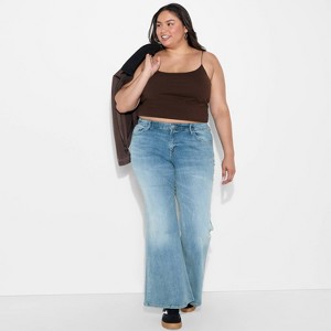 Women's Mid-Rise Flare Curvy Jeans - Wild Fable™ - 1 of 3