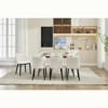 Swivel Bar Stools Set, Upholstered Barstools with Sturdy Metal Base, for Kitchen, Dining Room, Home Bar - 4 of 4