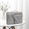 MaseiKar 360 Protective Laptop Bag,15 inch Computer Bags Compatible with MacBook Pro 16 inch,,Side Open Messenger Bag with 4 Zipper Pockets, Gray - 2 of 4