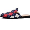 Santimon Mens Slip On Mules Argyle Print Slippers Backless Outdoor Sandals Multicolored - 2 of 4