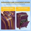 5 Piece Softside Luggage Set with TSA Lock and Spinner Wheels, Lightweight Expandable Suitcases for Family Travel – Cuddlewood - 3 of 4