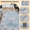 Acekool 5x7 Washable Area Rug, Vintage Distressed Non-Slip Low Pile Carpet, Foldable, Stain Resistant for Living Room, Bedroom, Black - 3 of 4
