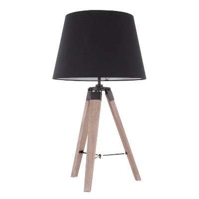 27" Compass Table Lamp Black/Gray - LumiSource