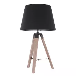 27" Compass Table Lamp Black/Gray - LumiSource