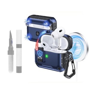 HTUTWOO Auto-Open For AirPods Pro 2nd/1st Gen Case With Built-in Magnets, Compatible With Mag-Safe Charging, With Air-AL Carabiner - 1 of 4
