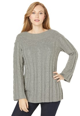 Jessica London Women's Plus Size Cable Sweater Tunic : Target