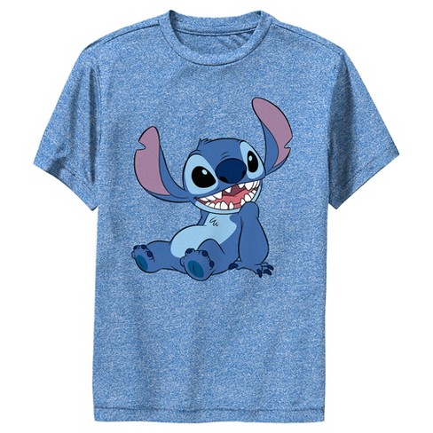 Boy's Lilo & Stitch Sitting Pose Performance Tee - Royal Blue Heather ...