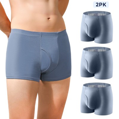CARER 3pk Incontinence Boxer for Men Bladder Leak Protection Washable Reusable - 8oz Heavy Absorbency