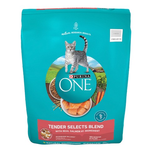 Purina One Tender Selects Blend With Real Salmon Adult Premium Dry Cat ...