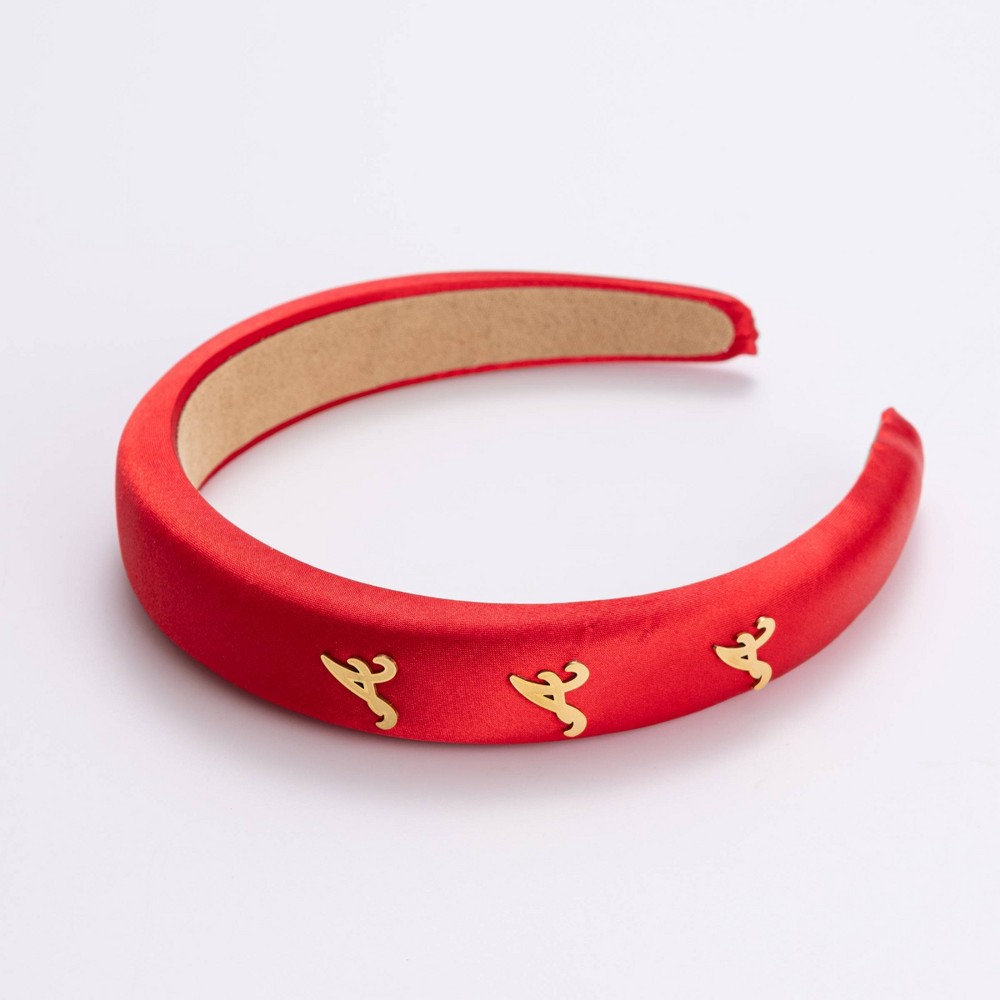 Bijoux Sport by Luv Aj MLB Satin Logo Headband "Atlanta Braves" - Red