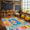 Kids Educational Area Rugs for ABC Alphabet, Numbers, Map, Soft Non-Slip Washable Classroom Rug Toddler Kids Room Decor - 3 of 4