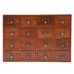 YIYIBYUS Traditional 16 Drawers Wood Apothecary Chest Storage Cabinet - 1 of 4