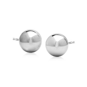 Ross-Simons 10mm 14kt White Gold Ball Stud Earrings - 1 of 4