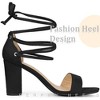 Perphy Strappy Lace Up Chunky High Heel Sandals for Women - 4 of 4