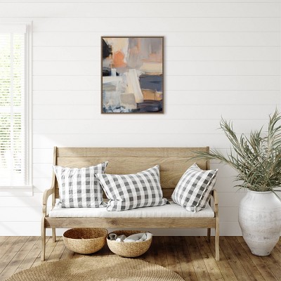 23"x28" Beale Street Abstract I Canvas Wall Art with Bronze Frame