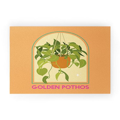 April Lane Art Golden Pothos Houseplant 30" x 20" Welcome Mat - Society6