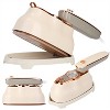 NewHome"1200W Foldable Handheld Clothes Iron Steamer with Wet/Dry Mode & Temperature Display for Travel"Beige - 2 of 4