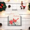 Unique Bargains Christmas Aprons Linen Black Red Green White Brown 21.65"x26.77" 1 Pcs - 2 of 4