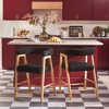 Saracina Home Modern Counter Height Barstool with Curved Back and Boucle Upholstery - image 3 of 4