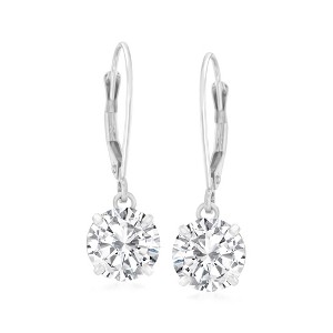 Ross-Simons 4.00 ct. t.w. CZ Drop Earrings in 14kt White Gold - 1 of 4